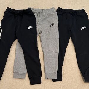 Nike Tech Boys Sweatpants - Black and Gray Lot of 3
